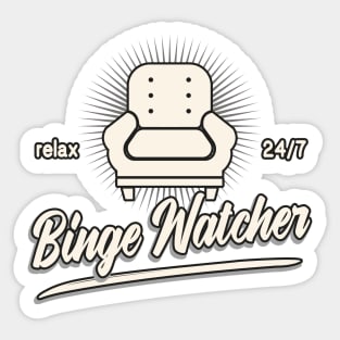 Binge Watcher TV Show Junkie Sticker